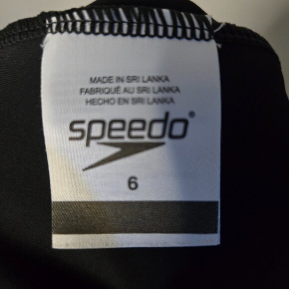 Speedo Women's, Racerback Athletic Training One Piece Swimsuit, Black, 6 - Picture 7 of 8